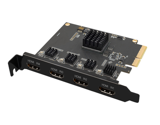 Auflösung 4-Kanal-PCIe-Videokarte zur gleichzeitigen Anzeige und Schaltung