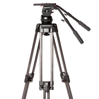 Doppelgriffe-Kohlenstofffaser-Kamera-Teleprompter-Stativ für professionelle Videoaufnahmen