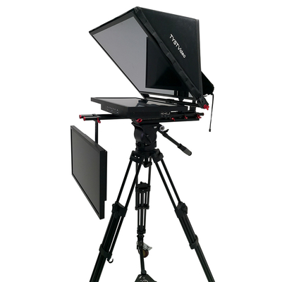 Windows 8 unterstützt TY21G2 Dual Screen Studio Teleprompter mit PTZ Caster Stativ