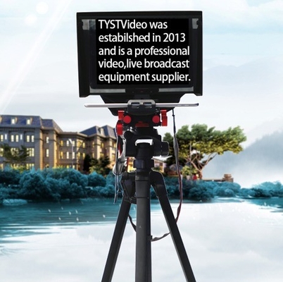 Innen-/Außeninterview DSLR-Kamera Prompter TY330 7-11 &quot;Tablet mit Fernbedienung und Flight Case
