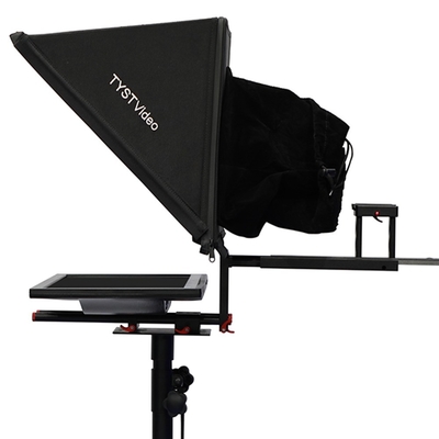 20 Zoll Teleprompter für Interviews TV-Übertragungsgeräte Live Sport Schwarz