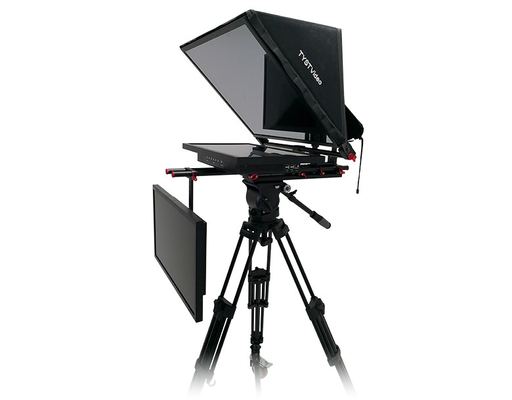 24 Zoll Dual-Screen TV Broadcast Studio Ausrüstung mit Prompter Caster und drahtlosen Fernbedienung