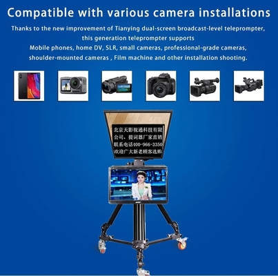 Stativ und Casters Metall Universal Teleprompter TP150 HD Reflection DSLR