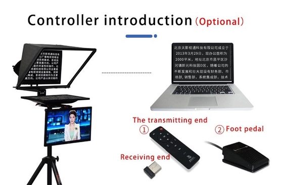 24 Zoll Flip Teleprompter für Studio Monitor mit hoher Lichtübertragung