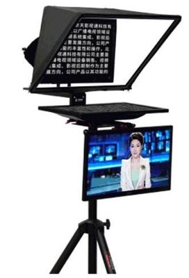 TS2000 Zwei-Bildschirm-Zivil Teleprompter mit 20 Zoll schwarzem Metall und Nylon-Stoff-Design