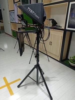 TS2000 Zwei-Bildschirm-Zivil Teleprompter mit 20 Zoll schwarzem Metall und Nylon-Stoff-Design