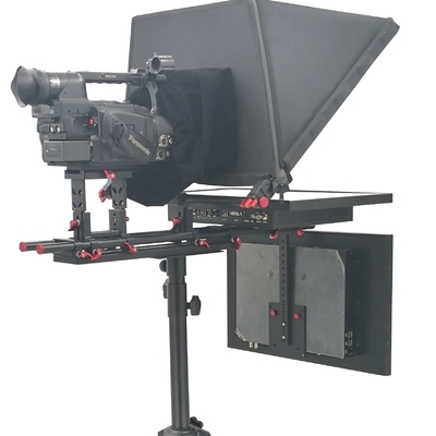 20 Zoll Studio Dual Screen Teleprompter Selbstkontrolle Bildschirm und 97% Lichtübertragung