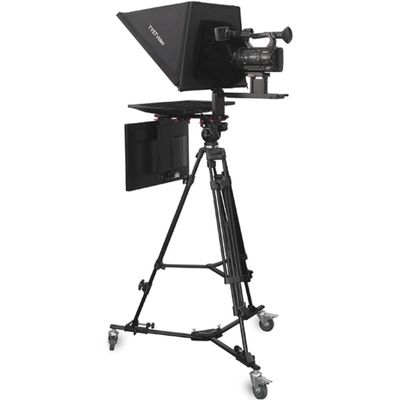 TS-T110/22D Studio Teleprompter 22 Zoll Dual Screen Caster PTZ Stativ gehärtetes Glas