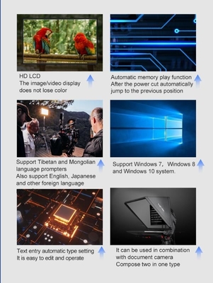 22 Zoll TYSTVideo Professionelle tragbare Fernseher Live-Stream Prompter Studio Teleprompter Video-Shoot