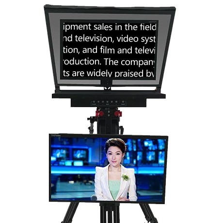24 Zoll eingebauter Prompter Computer Doppelschirm Teleprompter für Studio- und Schulgespräche