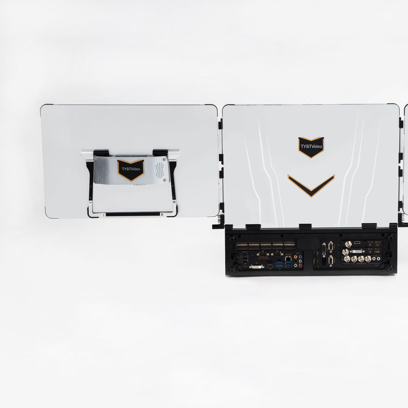 Internet-Signalquelle 17,3 Zoll Drei Bildschirm Live-Streaming-Ausrüstung für tragbare Outdoor-Sport-Spiel